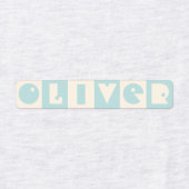 6文字の少年の名前の長方形の鉄パッチ ラベル (デザイン1)