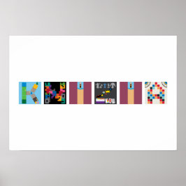 6文字ネームボードゲームアルファベットポスター ポスター