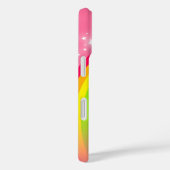 6文字レインボー赤ピンクのiphoneケースに名前 Case-Mate iPhoneケース (裏面 / 右)