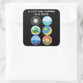 6日の創造 – 創世記1-2学校先生 スクエアシール (バッグ)