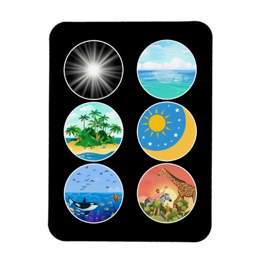 6日の創造 – 創世記1-2学校先生 マグネット (縦)