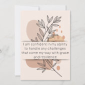 6日目の教師アファメーション デイリー メンタルヘルスカード (正面)