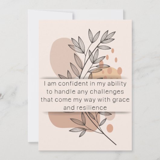 6日目の教師アファメーション デイリー メンタルヘルスカード (正面)