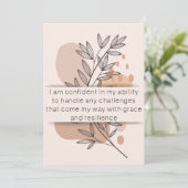 6日目の教師アファメーション デイリー メンタルヘルスカード (スタンド正面)