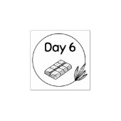 6日目カカオポッド ラバースタンプ (インプリント)