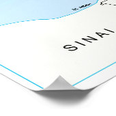 6日間の戦争の戦いゴランハイツの地図1967 ポスター (角)