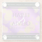 6日33日47日48アメジスト結婚記念日 ガラスコースター (裏面)