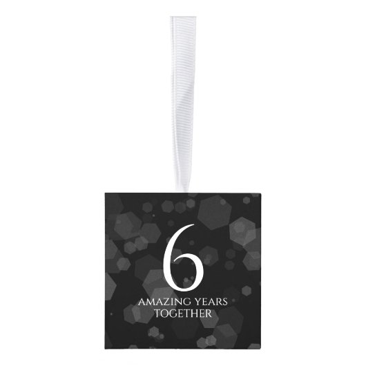 6日33日47日48アメジスト結婚記念日 キューブオーナメント (右)