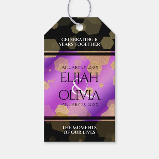 6日33日47日48アメジスト結婚記念日 ギフトタグ (正面)