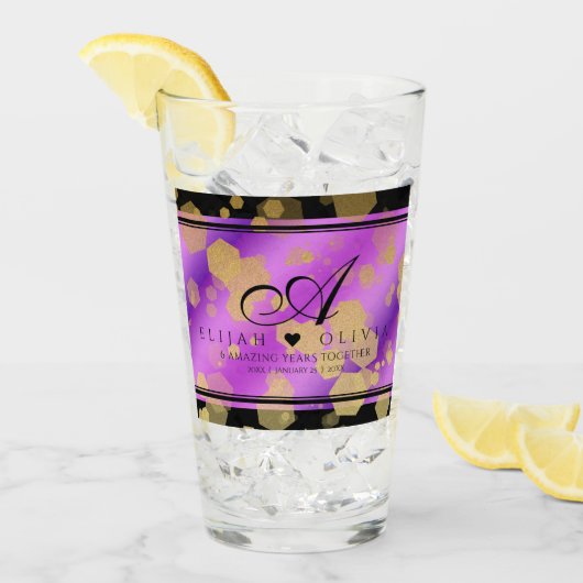 6日33日47日48アメジスト結婚記念日 タンブラーグラス (アイス正面)