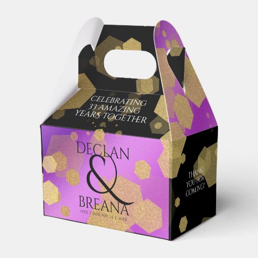 6日33日47日48アメジスト結婚記念日 フェイバーボックス (正面サイド)