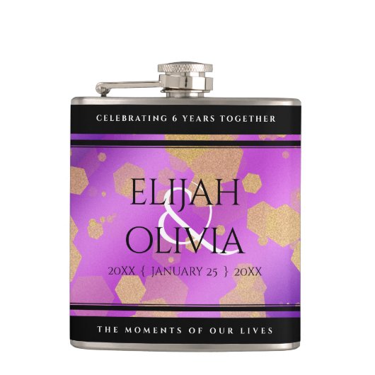 6日33日47日48アメジスト結婚記念日 フラスク (正面)
