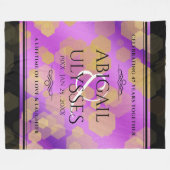 6日33日47日48アメジスト結婚記念日 フリースブランケット (正面(横))