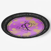 6日33日47日48アメジスト結婚記念日 ペーパープレート (アングル)