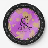 6日33日47日48アメジスト結婚記念日 ペーパープレート (正面)