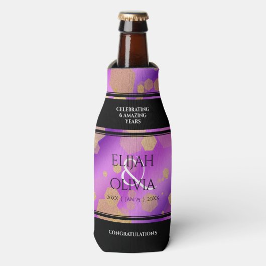 6日33日47日48アメジスト結婚記念日 ボトルクーラー (ボトル正面)