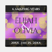 6日33日47日48アメジスト結婚記念日 マグネット (正面)