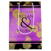 6日33日47日48アメジスト結婚記念日 ミディアムペーパーバッグ (裏面)