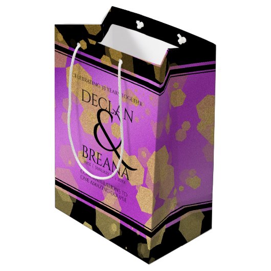 6日33日47日48アメジスト結婚記念日 ミディアムペーパーバッグ (裏面アングル)