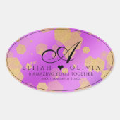 6日33日47日48アメジスト結婚記念日 楕円形シール (正面)