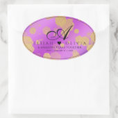 6日33日47日48アメジスト結婚記念日 楕円形シール (バッグ)