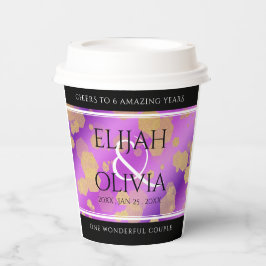 6日33日47日48アメジスト結婚記念日 紙コップ