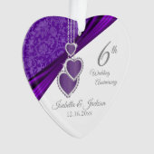 6日/33日/47アメジスト結婚記念日 オーナメント (正面)