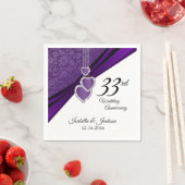 6日/33日/47アメジスト結婚記念日 スタンダードカクテルナプキン (インサイチュ)