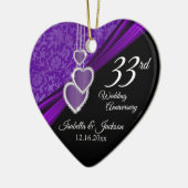 6日/33日/47アメジスト結婚記念日 セラミックオーナメント (左)