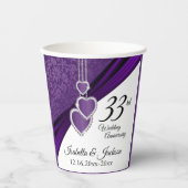 6日/33日/47アメジスト結婚記念日 紙コップ (正面)
