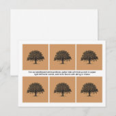 6春ツリーブラウン/ブラック結婚式の引き出物ラベル ポストカード (正面/裏面)