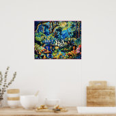 6月うぶな人フォークアートサマーお祝いポスター ポスター (キッチン)