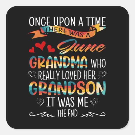 6月おばあちゃんが本当に孫を愛した スクエアシール (正面)