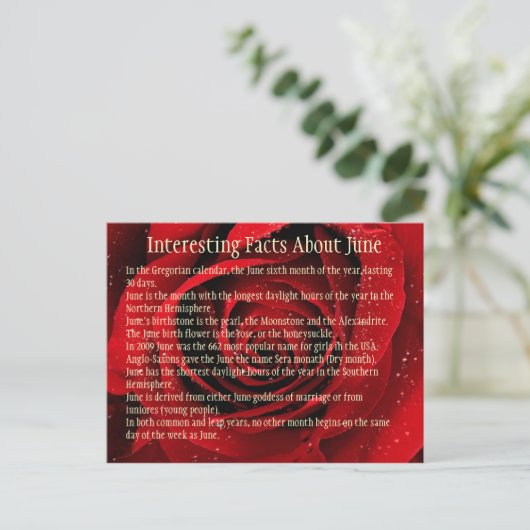 6月についての興味深い事実 ポストカード (スタンド正面)