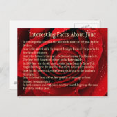 6月についての興味深い事実 ポストカード (正面/裏面)