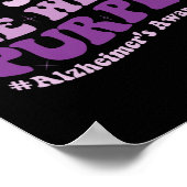 6月に我々は衣服紫アルツハイマー認識度月G ポスター (角)