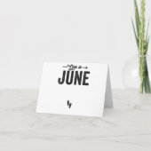 6月に支払いベビー発表の妊娠ギフト サンキューカード (正面)