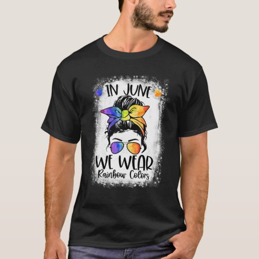 6月に漂白We衣服レインボーカラーズメッシーパン Tシャツ (正面)