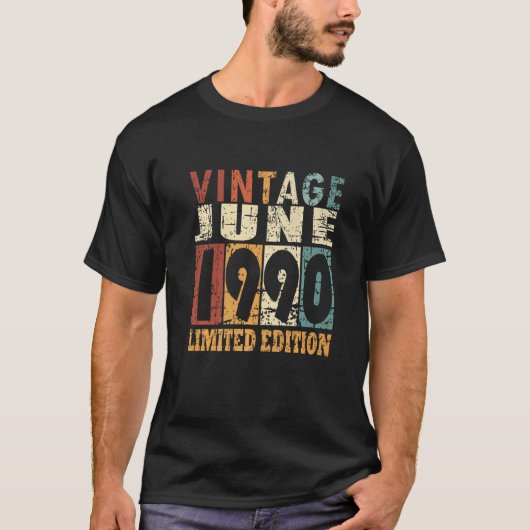 6月に生まれた1990年生まれの誕生の言葉 Tシャツ (正面)
