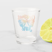 6月のクリスマスサングラスおもしろい夏休み ショットグラス (裏面)