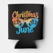 6月のクリスマスサングラスおもしろい夏休み 缶クーラー (正面)