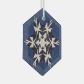 6月のスノーフレークキルトオーナメント ガラスオーナメント (正面右)