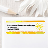 6月のテーマパーソナライズされた住所 ラベル (インサイチュ)