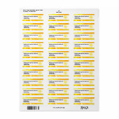 6月のテーマパーソナライズされた住所 ラベル (フルシート)