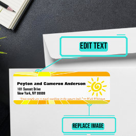 6月のテーマパーソナライズされた住所 ラベル