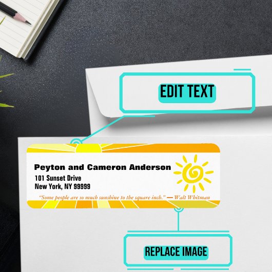 6月のテーマパーソナライズされた住所 ラベル