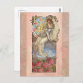 6月のレディ・アールヌーボー・誕生石シリーズ ポストカード (正面/裏面)