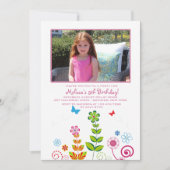 6月の庭の写真の招待状 招待状 (正面)