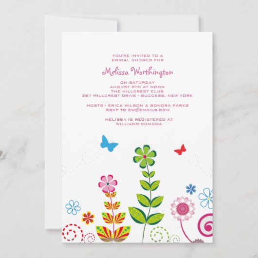 6月の庭の招待状 招待状 (正面)