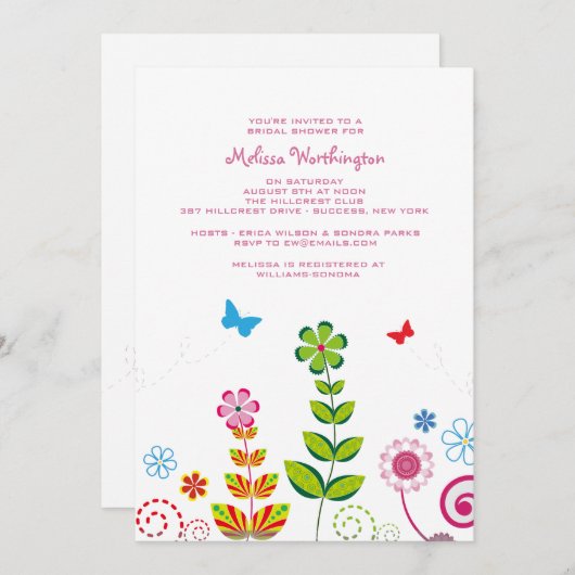 6月の庭の招待状 招待状 (正面/裏面)